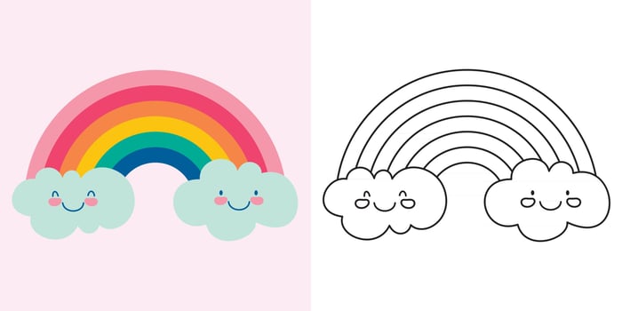 Line Art Drawing For Kids Coloring Page vector