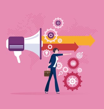 Business leadership concept vector