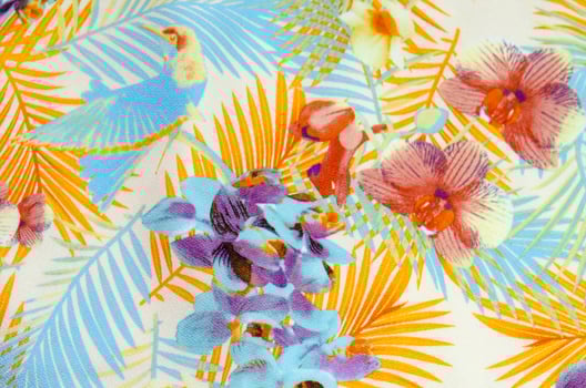 Fabric flowers background photo