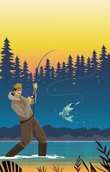 Fishing Summer Recreation vector