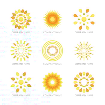 Sun Logo Collection vector