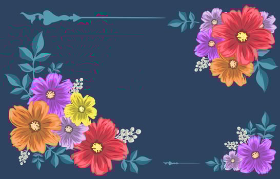 Colorful Tropical Flowers vector