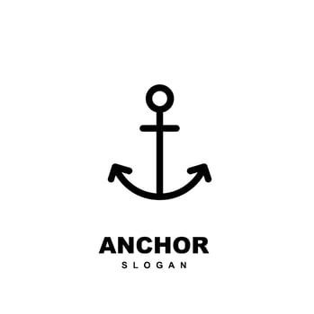 premium minimalism Anchor line vector logo icon illustration design