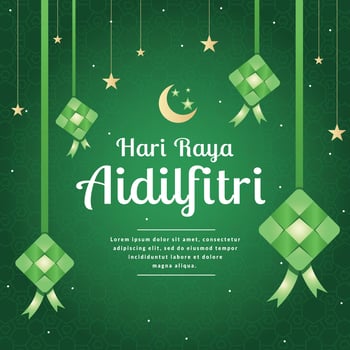 Traditional Ketupat for Eid Al Fitr vector