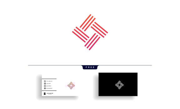 accounting  finance creative logo template vector isolated with business card design vector