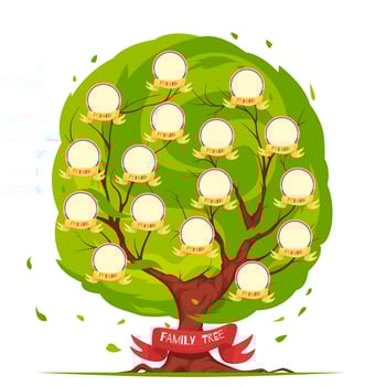 Family Tree Template Vector Illustration