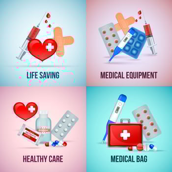 First Aid Realistic Concept Vector Illustration