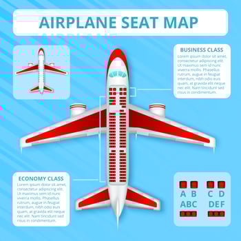 Airplane Seat Map Vector Illustration