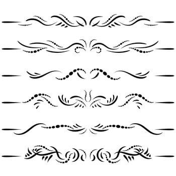 Fashion dividers Underlines and text separators vector