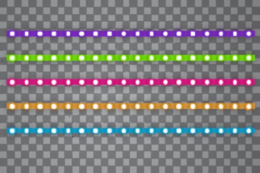 Shining led vector stripes