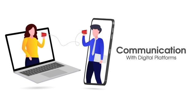 Business people talk with paper cup phones vector