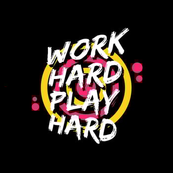 Work hard play hard modern quotes t shirt design vector