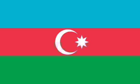 Vectorial illustration of the Azerbaijan flag vector