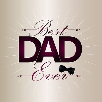 Best dad ever Happy fathers day background vector