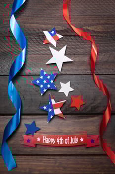 Independence day composition with festive elements photo