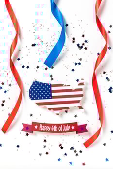 Independence day composition with festive elements photo
