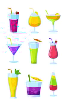 Summer Drink Icon Collection vector