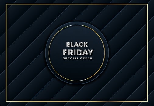 black friday abstract textured paper cut background vector