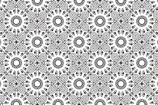 Ornament With Elements of Black and White Colors vector