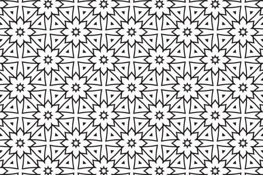 Ornament With Elements of Black and White Colors vector