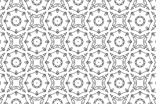 Ornament With Elements of Black and White Colors vector