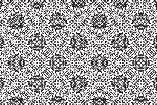 Ornament With Elements of Black and White Colors vector