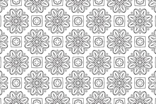 Ornament With Elements of Black and White Colors vector