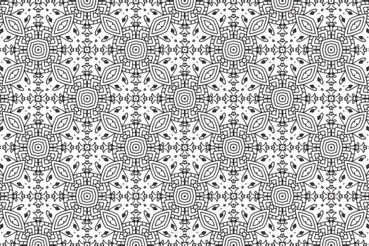 Ornament With Elements of Black and White Colors vector