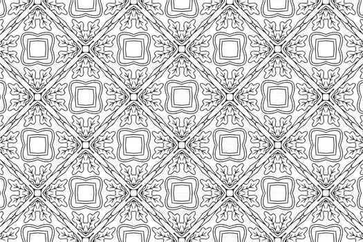 Ornament With Elements of Black and White Colors vector