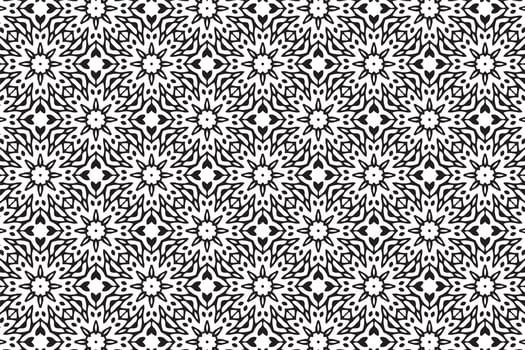 Ornament With Elements of Black and White Colors vector