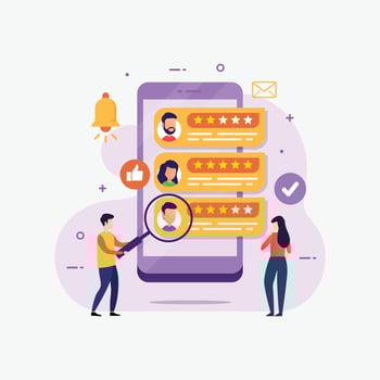 Recruitment process to choosing best candidate for job and Human resource management hiring new employee vector illustration