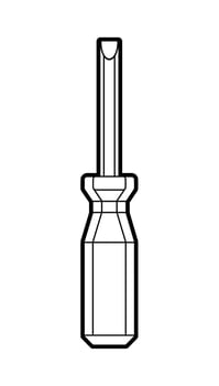 tool slotted screwdriver vector
