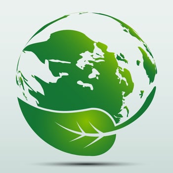Green earth Concept with Leaves ecology nature vector