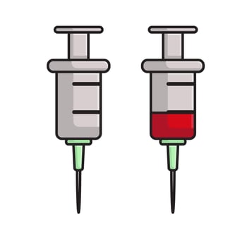 medical equipment injection illustration vector