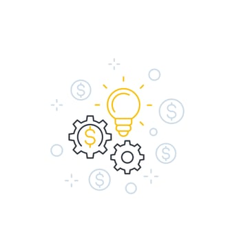 innovations and fintech line icon vector