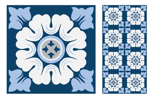 vintage tiles patterns antique seamless vector
