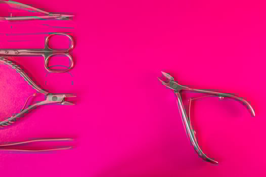 A set of cosmetic tools for manicure and pedicure photo