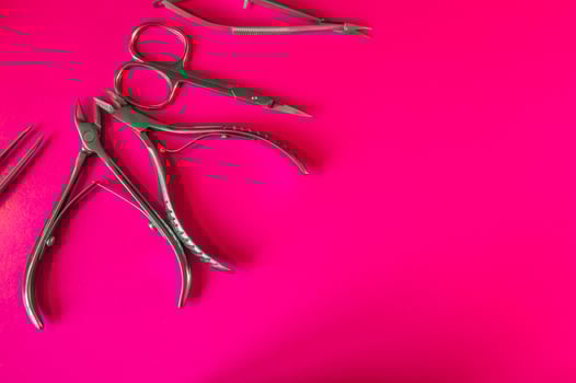 A set of cosmetic tools for manicure and pedicure photo