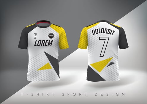 Soccer sport t shirt design slim fitting with round neck vector