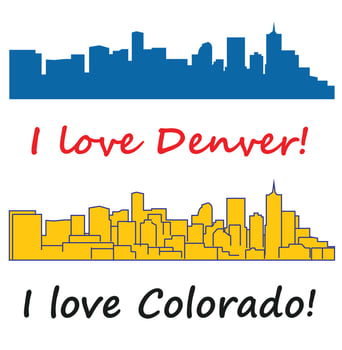 Colorado Denver city silhouette vector