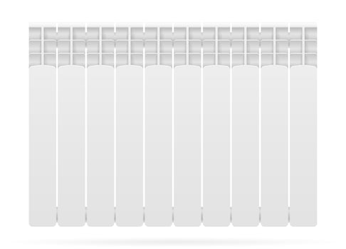 radiator heating space with hot water stock vector illustration isolated on white background