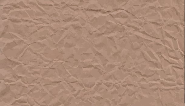 Crumpled kraft paper Textured vintage background Vector stock illustration