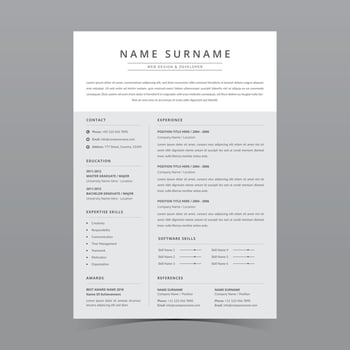 Resume Template Design vector