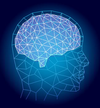 Artificial Intelligence Vector Concept Illustration Isolated On A Dark Background