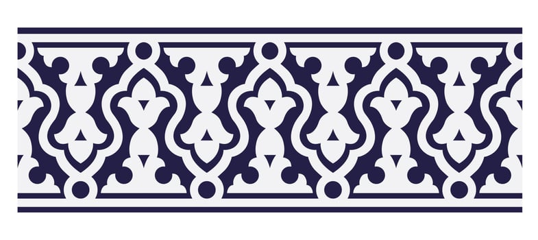 vintage tiles patterns antique seamless design vector