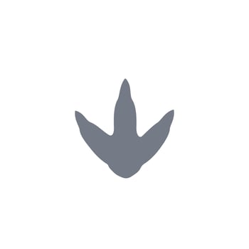 dinosaur footprint vector icon on white