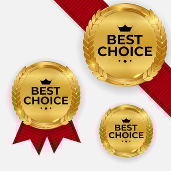 Premium Quality Gold Medal Badge vector