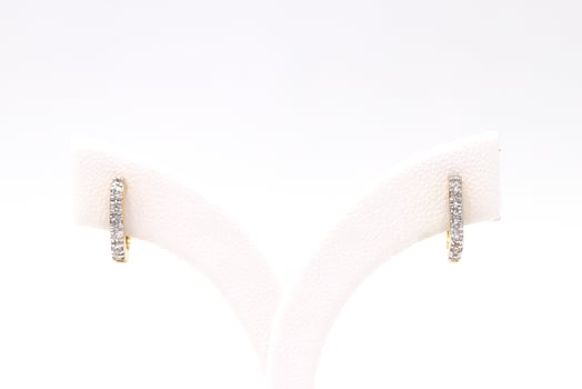 Diamond earrings 9k gold photo