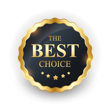 Gold Label The Best Choice Template vector