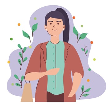 young healthy woman vector